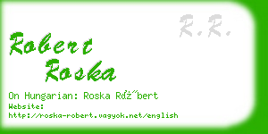 robert roska business card